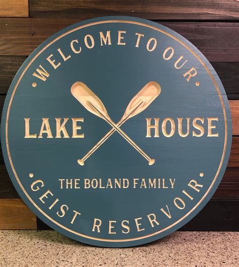 metal lake house sign|personalized wooden lake house signs.